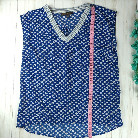 The Limited Outback Red blue white print top d11 - Picture 5 of 8